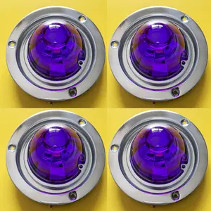 Set of 4 Truck Watermelon Lights, with Round Stainless Steel Bezels
