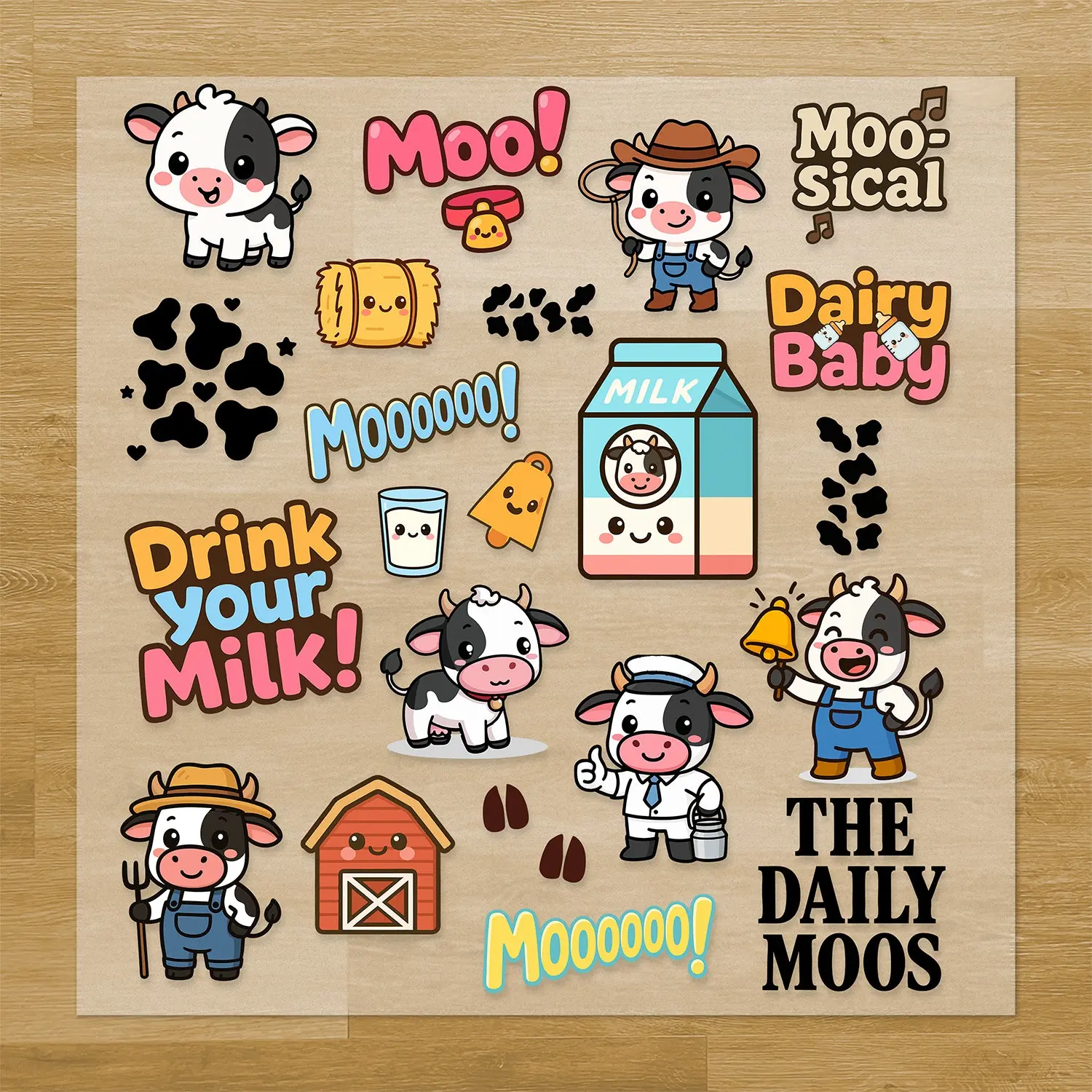 Cow Iron-On Transfer Pack