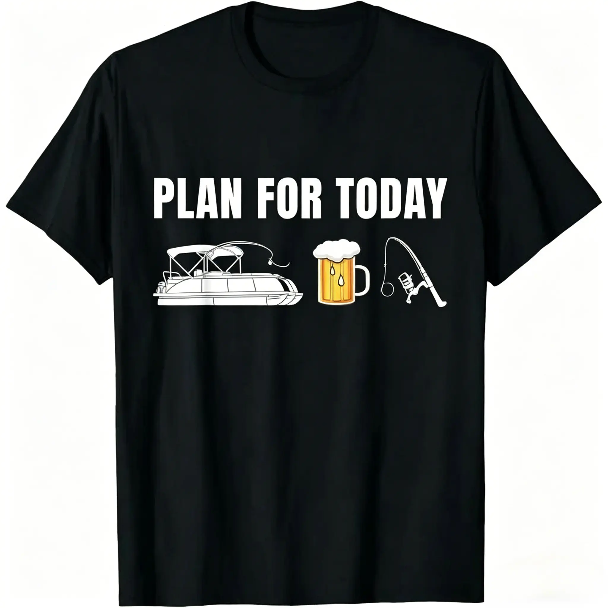 Mens Funny Pontoon Boat Beer Boating T-Shirt USA Made
