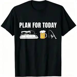 Mens Funny Pontoon Boat Beer Boating T-Shirt USA Made