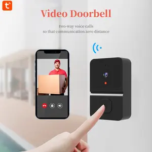 Acroder Video Doorbell Pro-Battery,Wireless Doorbell Camera w/ QHDVideo, Adhesive Sticks to Walls, 1:1Aspect Ratio for Head-to-Toe View, 2-Way Audio, Color Night Vision, Ring Smart phone via App, Chime Incuded
