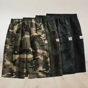 Men's Summer New Casual Fashion Camouflage Three Quarter Pants Student Youth Durable Workwear Half Length Three Quarter Pants Trendy Men's Comfortable Breathable Suitable for Daily Wear Shorts
