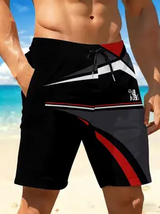 Men's Quick-Dry Swim Trunks, Swimming Shorts, Swimwear Shorts, Vibrant Geometric 3D Print Design, Casual Regular Fit, Suitable for Beach Pool Gym Outdoor Activities