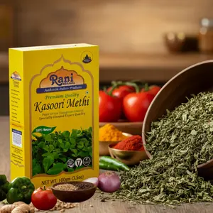 Rani Fenugreek Leaves Dried, All Natural (Kasoori Methi) 100g (3.5oz) ~ Gluten Friendly | NON-GMO | Kosher | Vegan