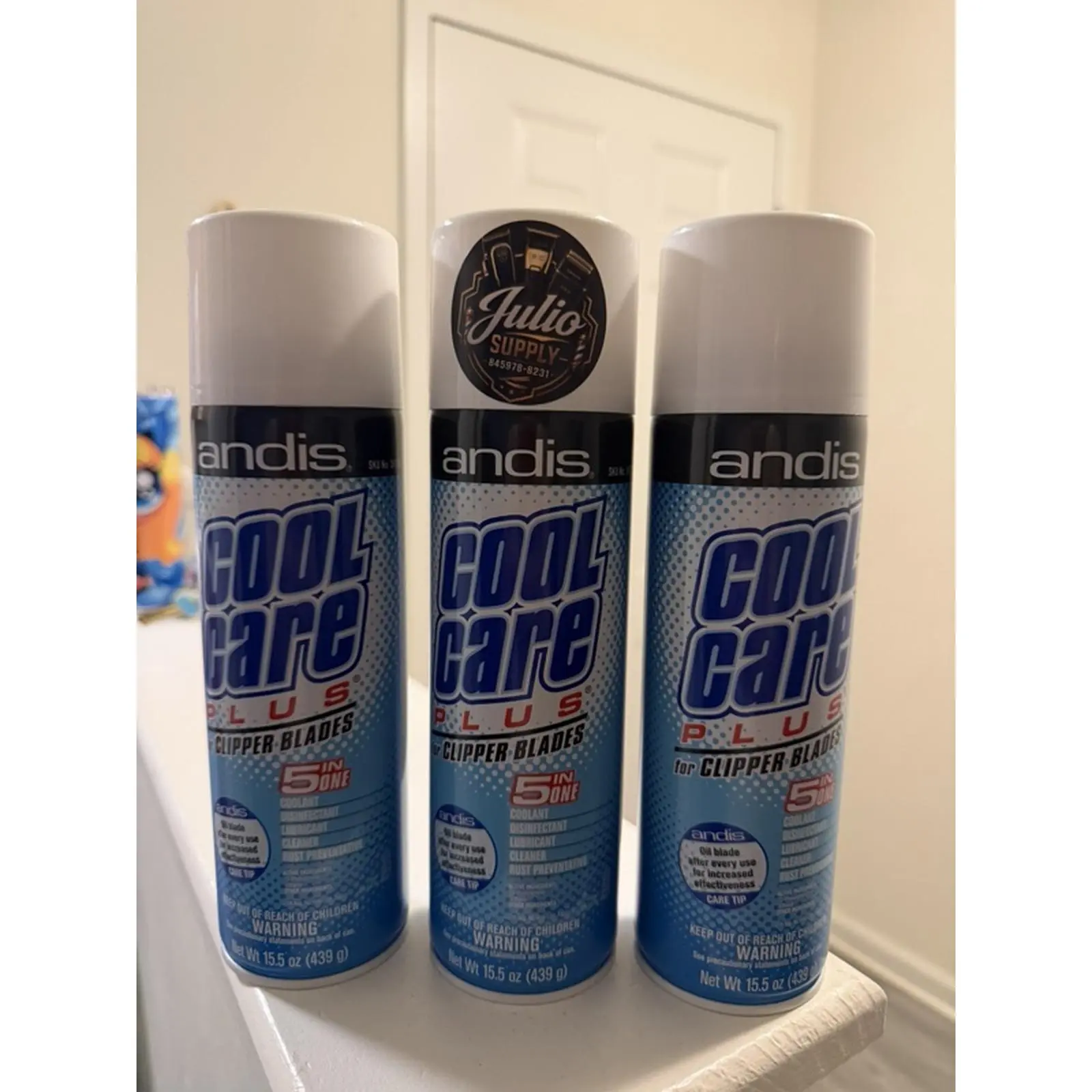 Andis Cool Care Plus Clipper Blades 5 oz - 3 Pack for Professional Grooming