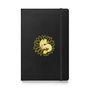 UltraHyde Hardcover YELLOW SUNFLOWER DRAGON Notebook, 80 Lined Pages, 5.5' x 8.5'