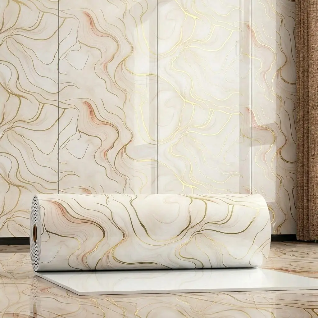 60cm*300cm Marble Wallpaper 40cm*300cm 3D Wood Pattern Wall Sticker Roll Removable Decorative Wallpaper Easy To Remove Wall Decal for Home Renovation