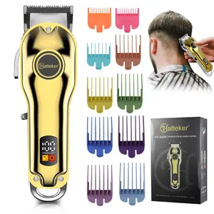 Professional Hair Clipper, 1 Box Rechargeable Hair Trimmer with Limit Combs, Hair Cutting Kit, Hair Trimmer for Men, Barber, Stylist