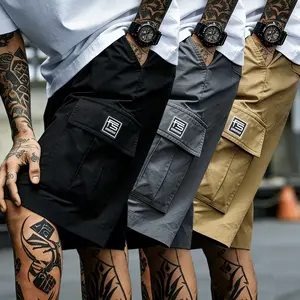 Men's Oversized Pocket Cargo Shorts - Breathable Utility Work Shorts, Lightweight Casual Hiking Bottoms with Multi Pockets, Summer Streetwear Shorts for Outdoor & Travel