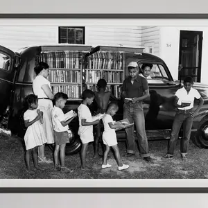 African American Children Photo Print, Black and White, Vintage Wall Art, North Carolina Photograph, Printable Wall Decor Unframed