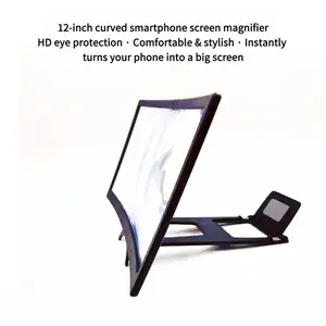 12" L6 Curved Smartphone Screen Amplifier – HD Video Magnifier for Phones, Portable Mobile Screen Enlarger