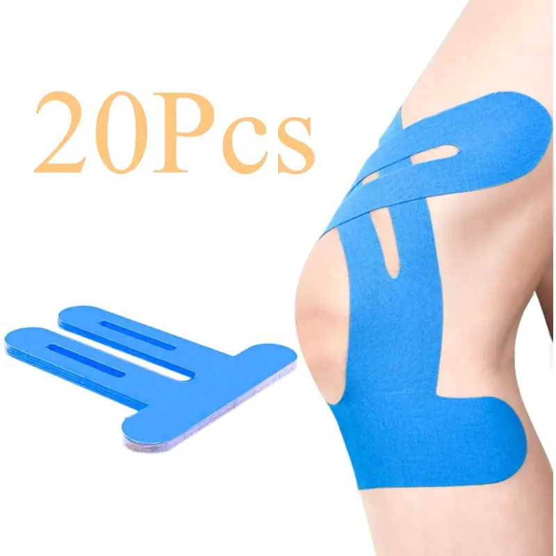 20 Pcs Kinesiology Athletic Tape for Sports - Waterproof Elastic Fitness Tape, One Size, Knee Stability & Pain Relief, Blue Home & Festive Party Supplies Gift Option