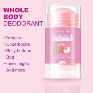 Water Ice Levin Underarm and Other Areas Deodorant Stick, Peach Flavor