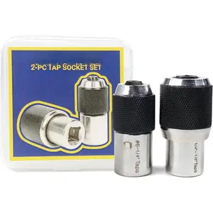 2-PC Tap Socket, Adjustable, 3/8" Drive Tap Sockets for Taps, Reamers, Screw Extractors (3095001)
