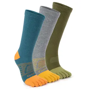 Breathable Coolmax Toe Socks | Anti-Friction Five Finger Crew for Sports & Daily Wear leg warmers scrunch thigh high socks women casual comfy seamless multipack knit letter print crew  ladies print crew chunky solid crew sock