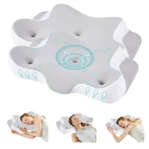 Cervical Pillow for Neck and Shoulder,Contour Memory Foam Pillow,Ergonomic Neck Support Pillow for Side Back Stomach Sleepers with Pillowcase