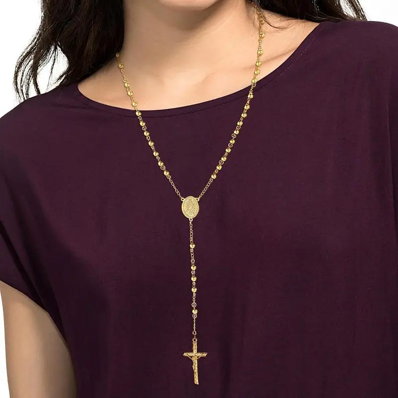 Prayer Rosary Necklace Jesus Cross Crucifix Pendant St. Benedict/ St. Michael/St. Christopher/Virgin Mary Medal Pendant Silver/Golden/Black Stainless Steel Necklace Gifts for Women MenGift Prayer Rosary Necklace Jesus Cross Crucifix Pendant St. Benedict/ St. Michael/St. Christopher/Virgin Mary Medal Pendant Silver/Golden/Black Stainless Steel Necklace Gifts for Women MenGift