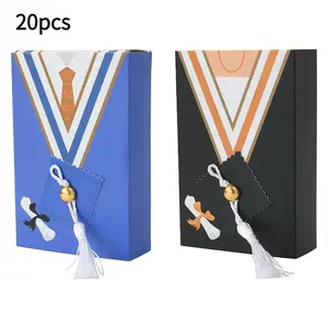 20pcs Drawer-Style Gift Candy Boxes With Tassels, Suitable For Graduation Celebrations And Party Gifts