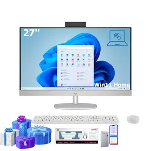 HP 27" FHD Touch All-in-One PC, Intel Core Ultra 7 155U, 32GB RAM, 1TB SSD, Adjustable Height, Shell White, Windows 11 Home, Bundle Accessory