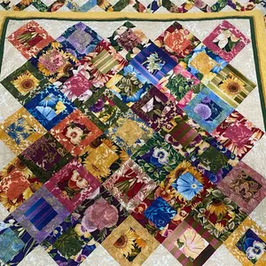 Flower Show Handmade Quilt 73" x 73"