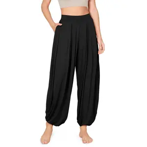 ODODOS Women's Wide Leg Draped Pants with Pockets Harem Yoga Dance Casual Palazzo Lounge Pants Fit Womenswear summerwins