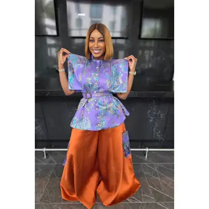 Imisi Flowy Pants Set | Orange