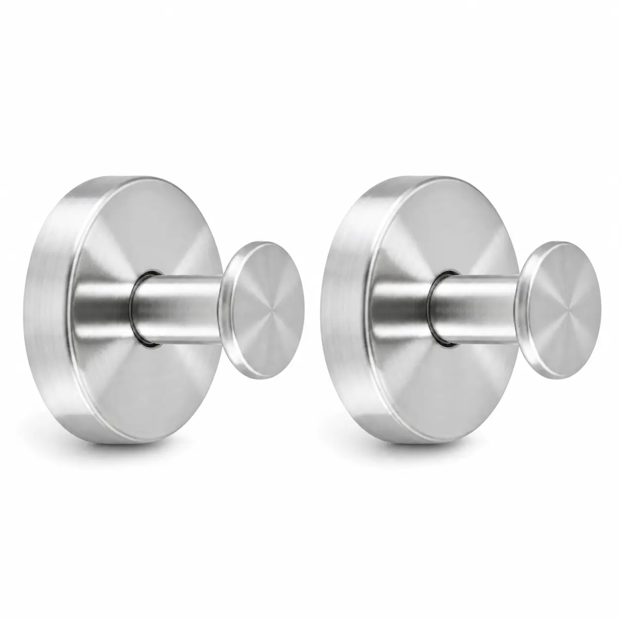 Stainless Steel Suction Cup Hooks, No-Drill Removable Wall-Mounted Towel and Robe Hangers for Bathroom, Shower, Kitchen, Glass, Tile and Home Organization