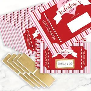 Valentine's Day Scratch Love Coupons Set, 8 Pieces, Perfect Gift for Boyfriend, Husband, Girlfriend, Wife, Spouse, Diy Card Set