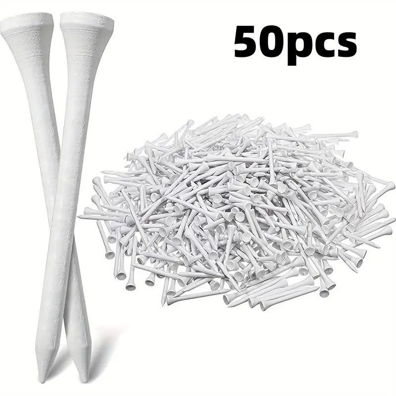 50-Pack Golf Tee Set, Practice Accessories for Men & Women, Golf Gift, Training Gear, Golf Equipment