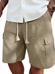Summer High-Quality Men's Shorts, New Multi-Pocket Casual Workwear Shorts, Slim Fit Drawstring Half-Length Shorts