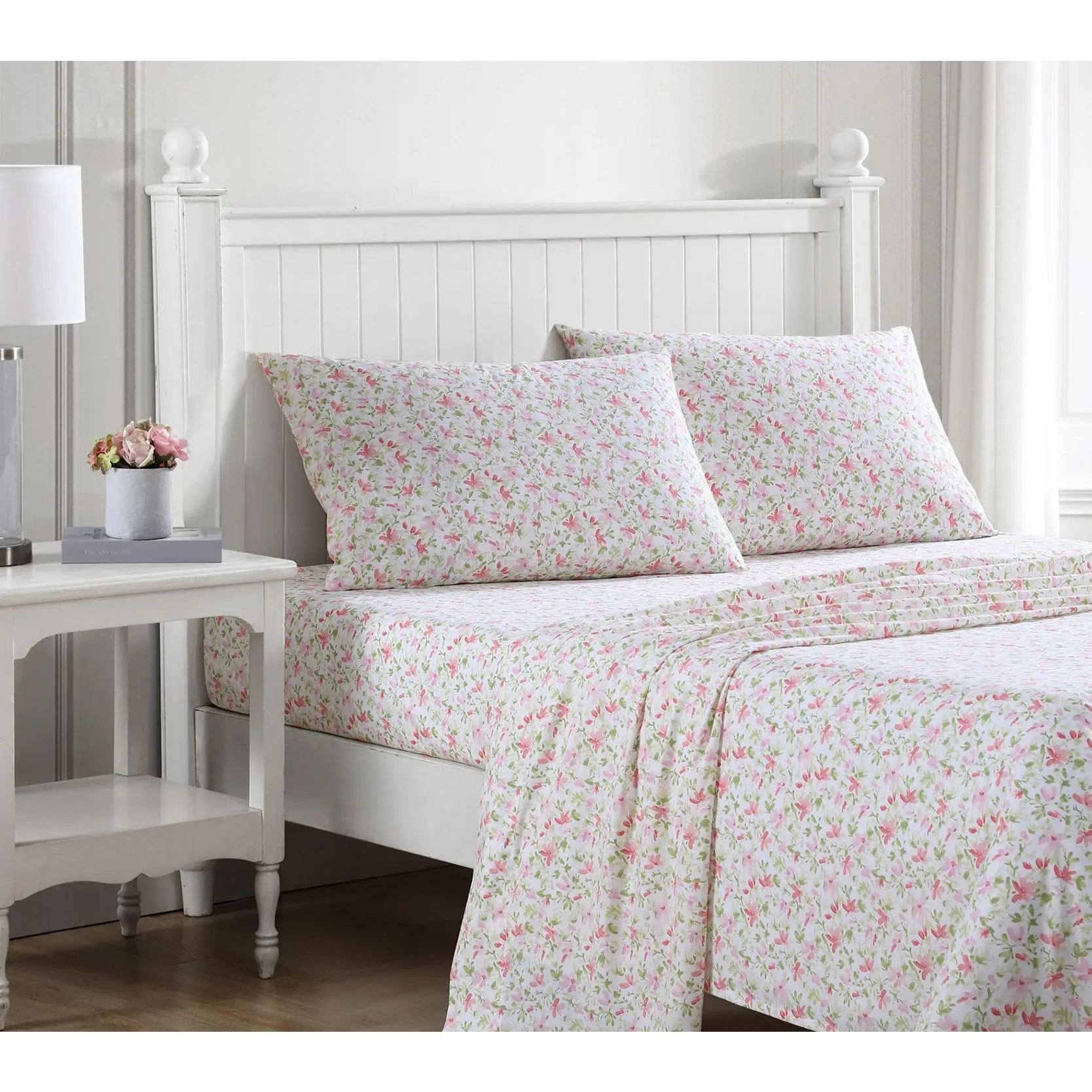 Laura Ashley No rella - Cotton Pink Full Sheet Set