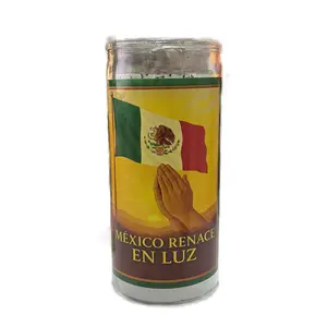 Mexico Reborn in Light 14-Day Spiritual Fixed Candle for Healing & Justice with Mexican Flag Design
