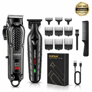 LQT 2-in-1 Professional Cordless Smooth Steel Hair Clipper & Beard Trimmer Set - 1500mAh USB Rechargeable, Adjustable, Lightweight Barber Equipment for Men, Precision Grooming Kit (ABS Inclusive) for Home, Travel, Gift
