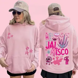 Jalisco Pink Herencia Collection T-Shirts, Crewneck Sweatshirts & Pullover Hoodie with Unique Design Elements Unisex Soft Feminine and Strong Pink Sweater for Niñas and Mujeres DFRD