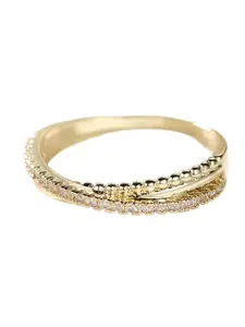 Geometric Rings for Women & Girls Zirconia Inlay Fashion Elegant Design Engagement Ring Elegant Everyday Ring Daily Wear Jewelry Accessory for All Seasons