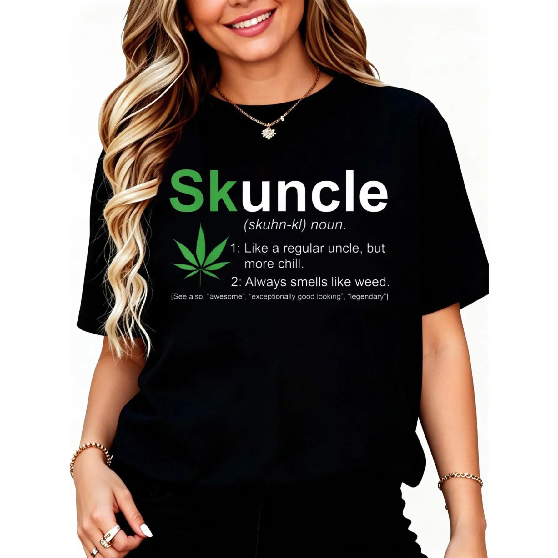 100% Cotton pot cannabis marijuana uncle T-Shirt