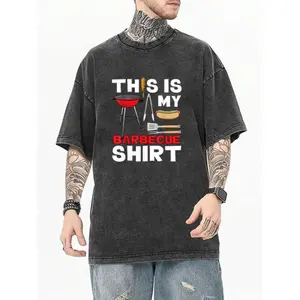 Prepare for Summer Outdoor Grilling Events with This Washed Cotton Graphic T-Shirt