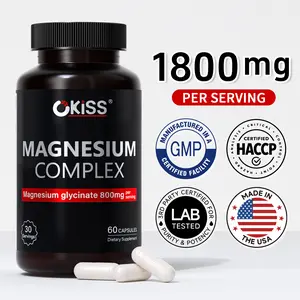 Okiss 1800mg Magnesium Glycinate Complex, Gentle on Stomach, Ashwagandha, L-theanine, Chamomile, Vitamin B6