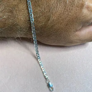 Pulsera de Plata 925 de 8 pulgadas de largo Plata garantizada para toda ocasión Cuban Link Bracelet Charm Bracelet