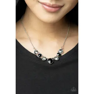 Material Girl Glamour - Black Rhinestone Necklace - Paparazzi Accessories