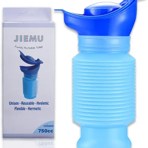 750ML Foldable Leakproof Plastic Portable Men's Retractable Urinal - Car Interior Stowing & Tidying Accessory, Travel Accessories, Emergency Supply with Removable Washable Design for Easy Rinsing