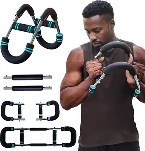 Twister Arm Trainer, 40-130 lbs Adjustable Twister Arm Chest Exerciser ,2 handles, 2 spring fitness bars, and 1 instruction manual  for Men & Women, Detachable Power Twister Home Fitness Equipment for Enhancing Upper Body Muscle