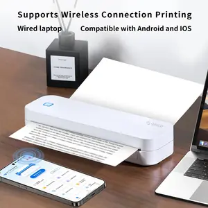 Orico Portable Wireless Printer, Inkless Thermal Printer, Supports A4 and Us Letter Paper Sizes, Ideal for Office and Travel, Portable Printers Wireless