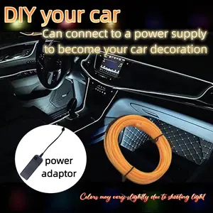 Neon Glowing El Light String (YELLOW)1PCS, Party Decorations, Coachella Music Festival, Club, Festival, Birthday, Wedding Decoration