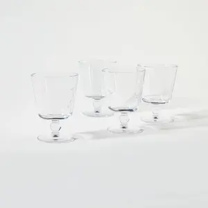4pc Glass Drinkware Set Clear