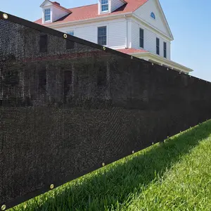 Heavy Duty  Fence Screen 6'x50' | Windscreen Fencing Cover | Windblock Mesh Fabric Shade Cloth with Brass Grommets | Ideal for Garden, Yard, Pool Deck, Carport & Construction, Black