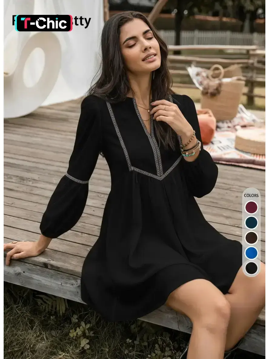 bishop sleeve dress - TikTok Shop