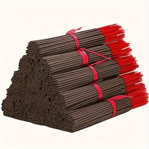 100 Japanese Sandalwood Incense Sticks, 32.5cm Long, Rod, Bamboo Strap for Yoga Meditation, 45-60 Minute Burn Time, Natural Wood Design