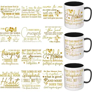 12 count  Verses UV DTF Cup Wrap UV DTF Cup Wraps Suitable for Mugs,Glasses,Notebooks,Computers,Tables and Chairs,etc.High Viscosity UV DTF Transfer Paper