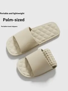 Foldable Palm-Sized Travel Sandals, Portable Non-Slip Swimming Slippers, Hotel Disposable Couple Shoes, Men & Women